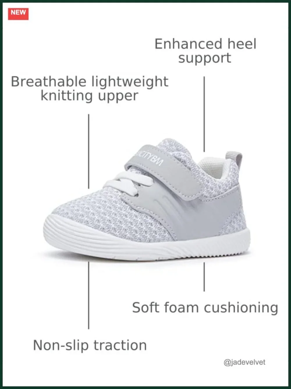 Baby Walking Sneakers Breathable Lightweight Non-Slip First Steps